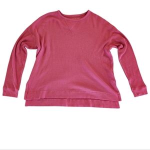 American Eagle Pink Thermal Crewneck Sweater Women's Size Medium